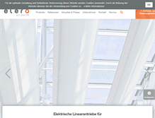 Tablet Screenshot of elero-linear.de